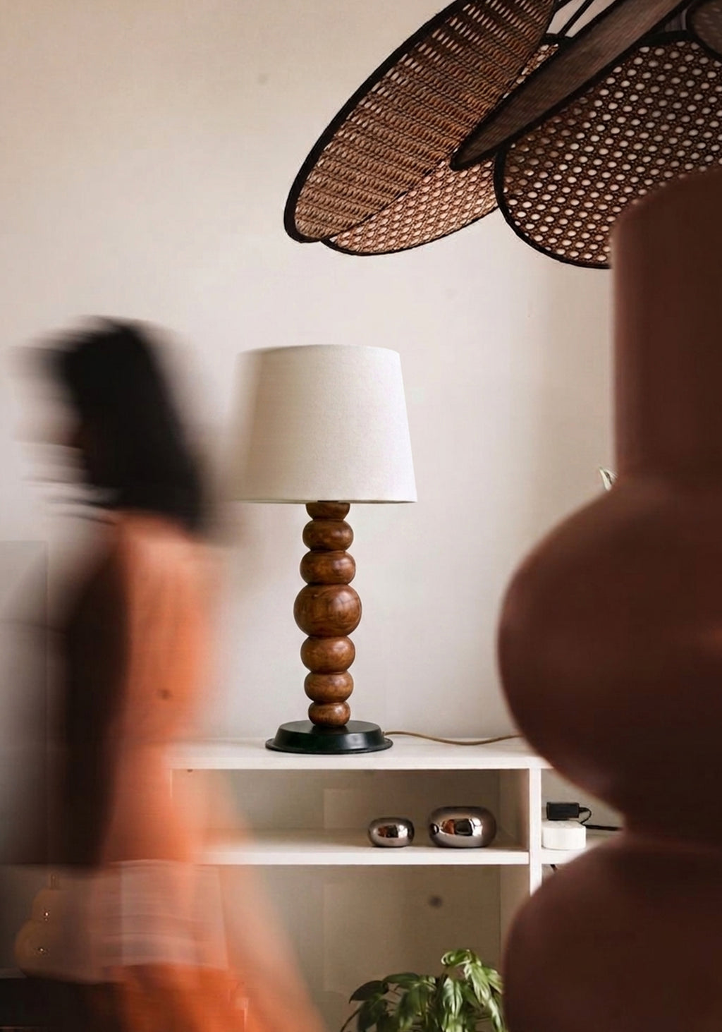 Natural Spindle Desk Lamp
