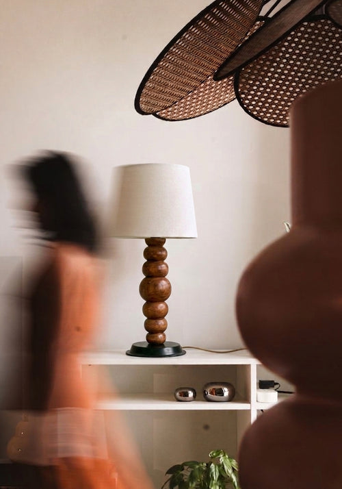 Natural Spindle Desk Lamp