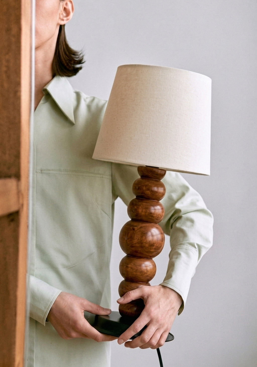Natural Spindle Desk Lamp