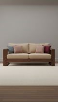 Walnut Sculpted Accent Chair